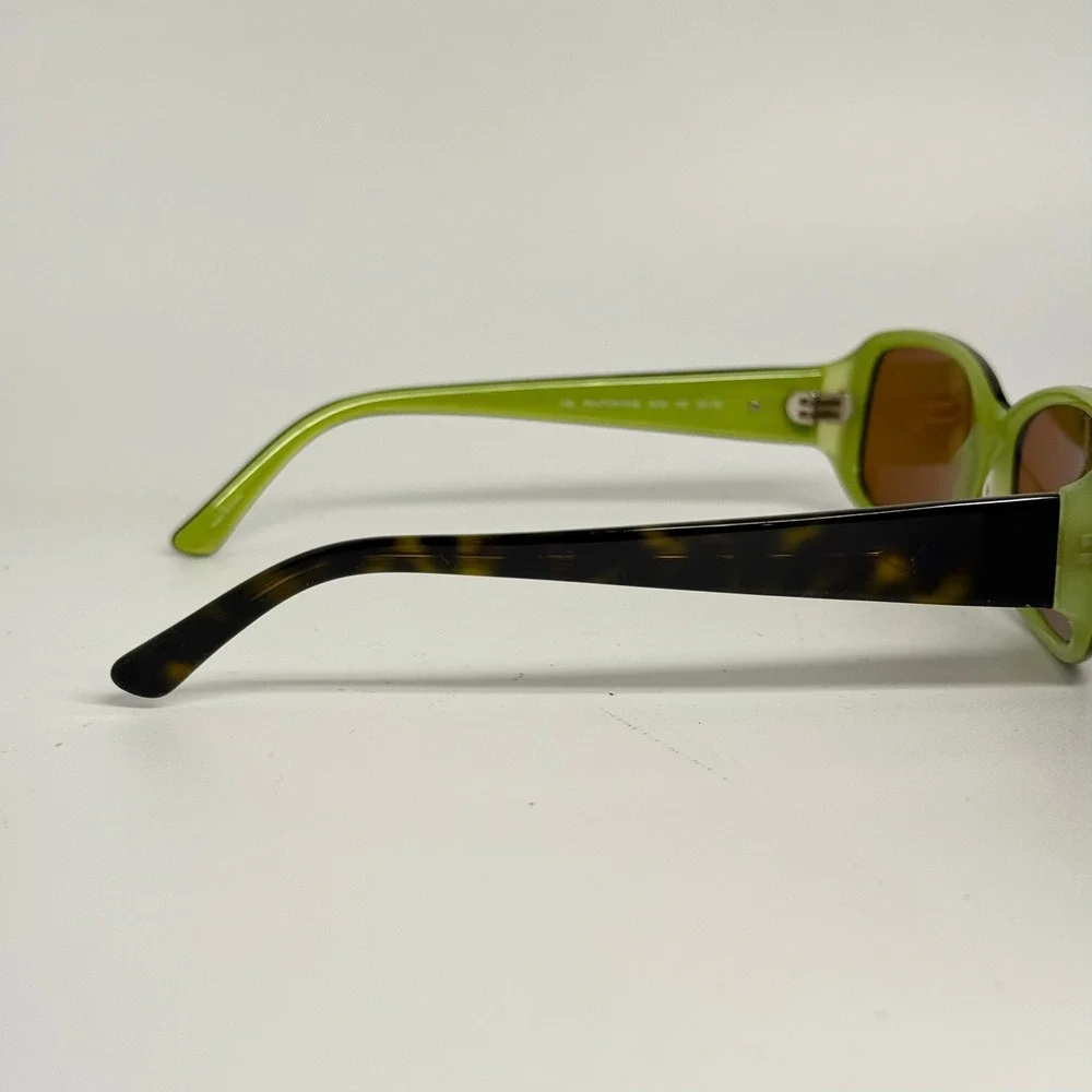 Kate Spade Paxton/N/S Tortoise Lime Green Rectangular Sunglasses DV2 Y6 53-16